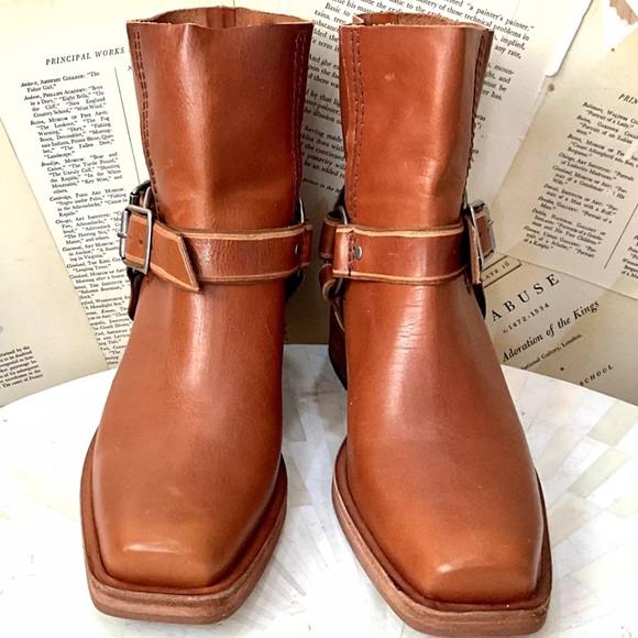 Free People We The Free Briggs Crop Rider Boot Eucalyptus Tan Brown - Picture 4 of 12